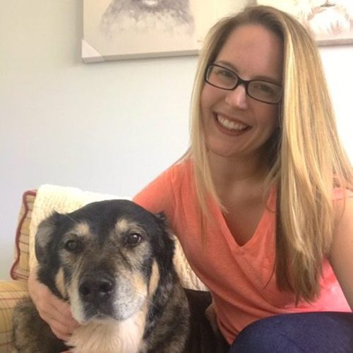 Sara Salomon with her dog